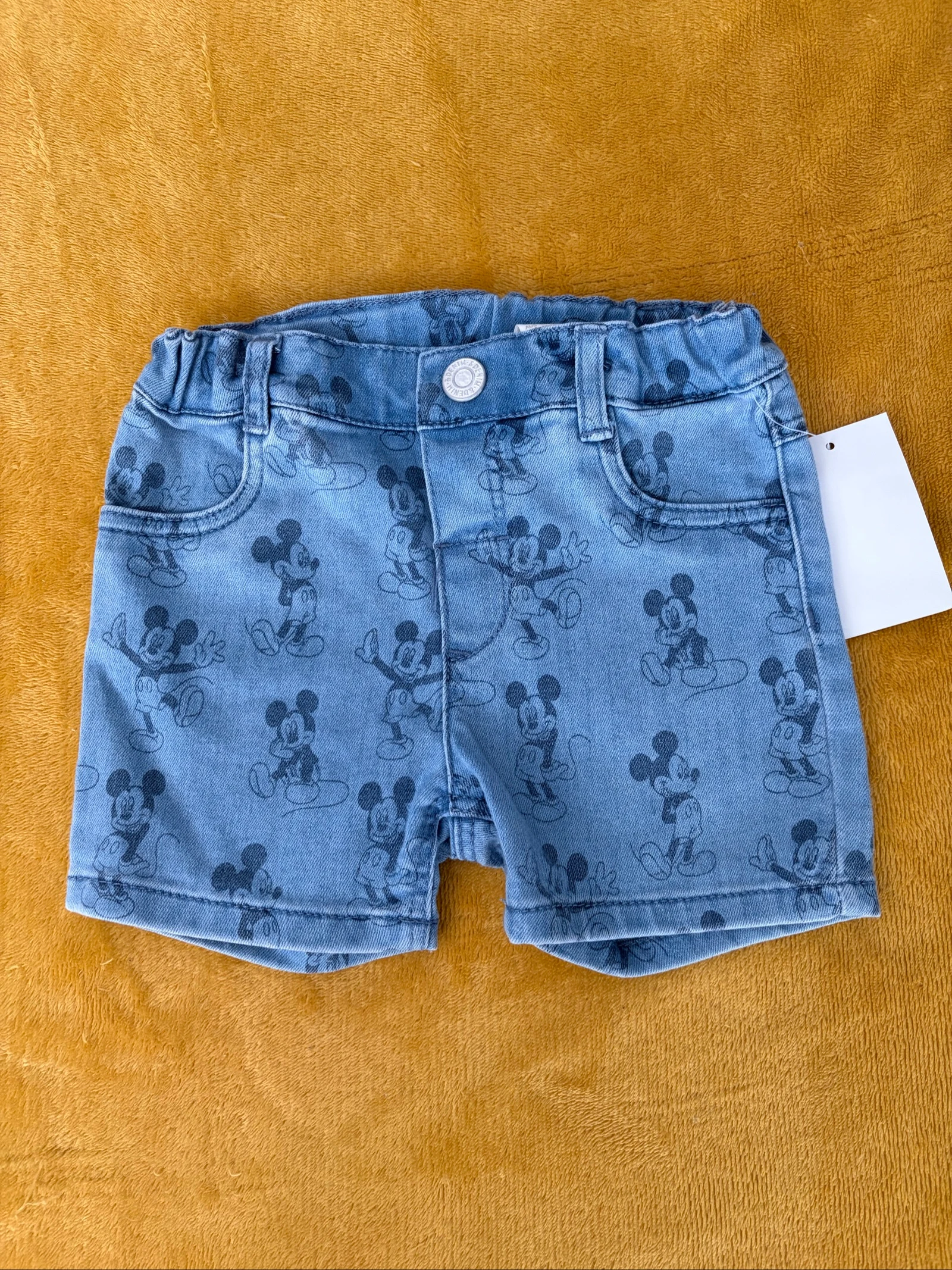 Short en jeans Mickey bébé 